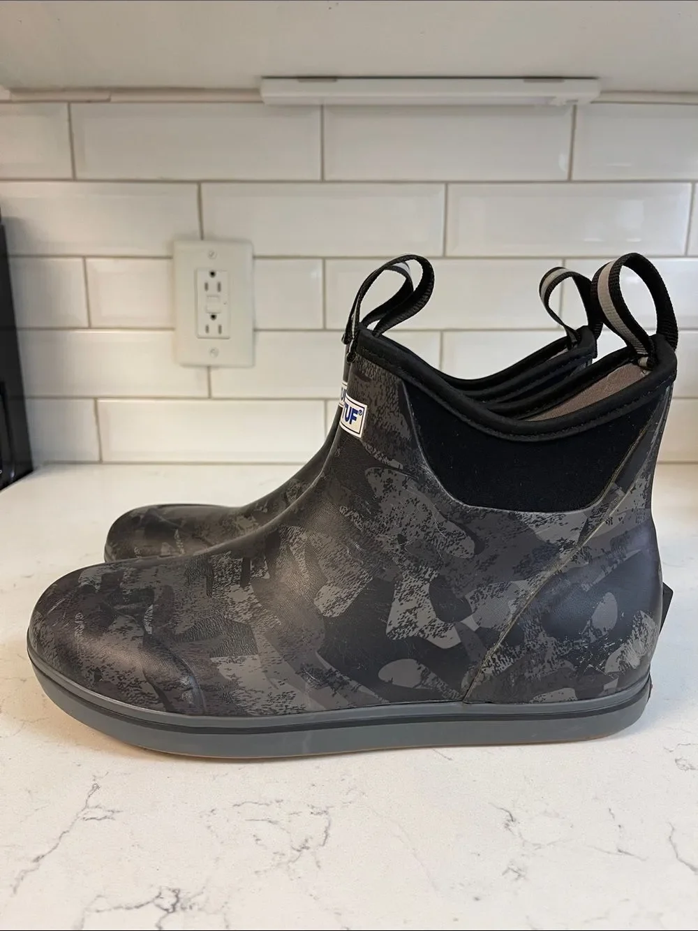 XTRATUF Women's Black Camo Ankle Deck Boot Size 10